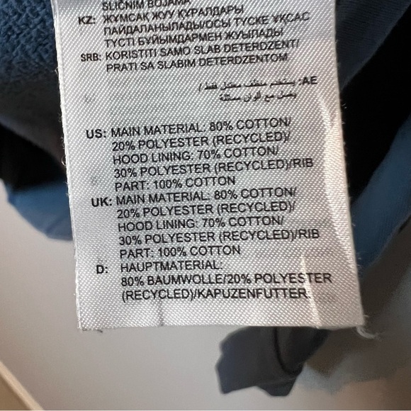 Adidas Men’s Hoodie size S Altered Blue Sweatshirt Fleece Pullover - Picture 7 of 8